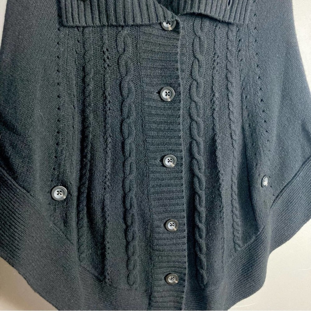 Pendleton Sweater Poncho Large/Extra Large Black - image 3